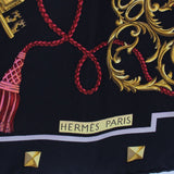 HERMES LES CLEFS SCARVES BLACK