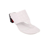 Christian Louboutin Tongamule sandals, white mule slide with block heel