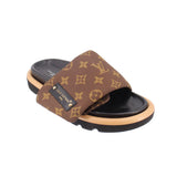 LOUIS VUITTON POOL PILLOW SANDALS MONOGRAM 37 EU | 7.5 US