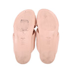 Blush slide sandals with FENDI branding on footbed and size 37 marking