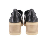 DOLCE VITA PATENT HEELED LOAFERS BLACK 8.5 US