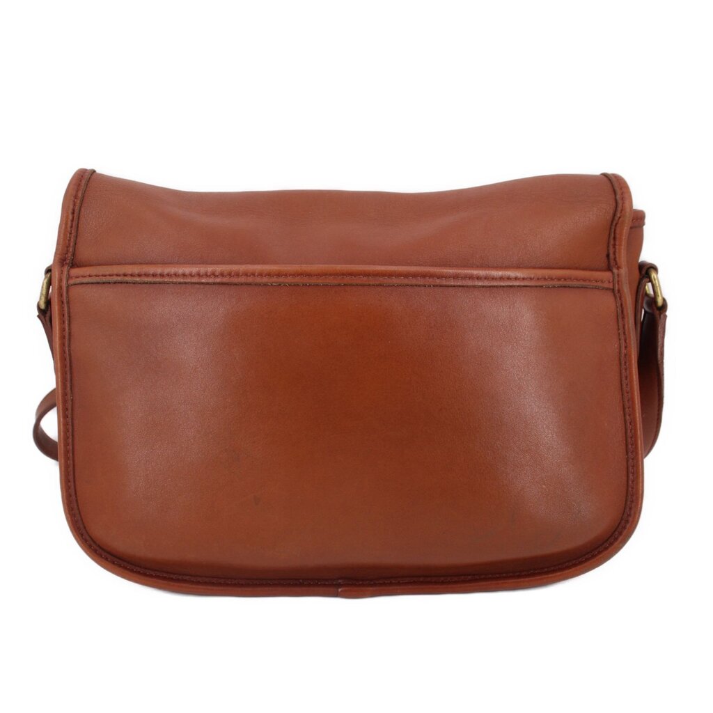 COACH crossbody bag in British tan leather with top-stitched back panel