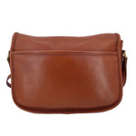COACH crossbody bag in British tan leather with top-stitched back panel