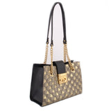 GUCCI SMALL PADLOCK SHOULDER BAGS BROWN