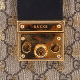 GUCCI SMALL PADLOCK SHOULDER BAGS BROWN