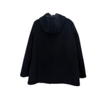 Navy fleece hooded outer jacket, full-length sleeves