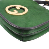 GUCCI BLONDIE HORSEHAIR CROSSBODYS GREEN