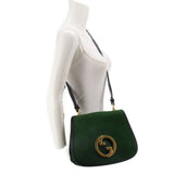 GUCCI BLONDIE HORSEHAIR CROSSBODYS GREEN