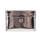 COACH CARD CASE WALLETS SILVER MIRROR