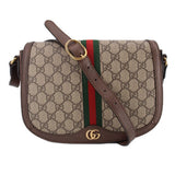 GUCCI OPHIDIA SADDLE CROSSBODYS BROWN