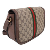 GUCCI OPHIDIA SADDLE CROSSBODYS BROWN