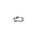 DAVID YURMAN STERLING SILVER & 18K GOLD LOOP BAND RINGS 7.5