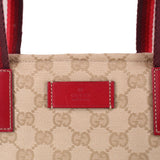 GUCCI CANVAS DIAPER TOTES BROWN/RED