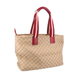 GUCCI CANVAS DIAPER TOTES BROWN/RED