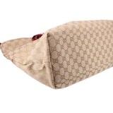 GUCCI CANVAS DIAPER TOTES BROWN/RED