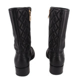 CHANEL 21P QUILTED CALFSKIN LEATHER BOOTS BLACK 40 EU | 8.5 US