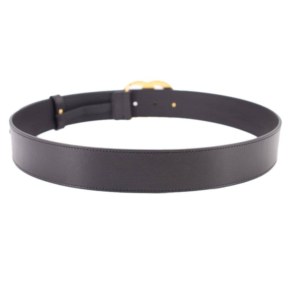 GUCCI Marmont leather belt with punched holes and adjustable end strap