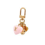 LOUIS VUITTON heart micro charm with gold-tone padlock and pink enamel heart