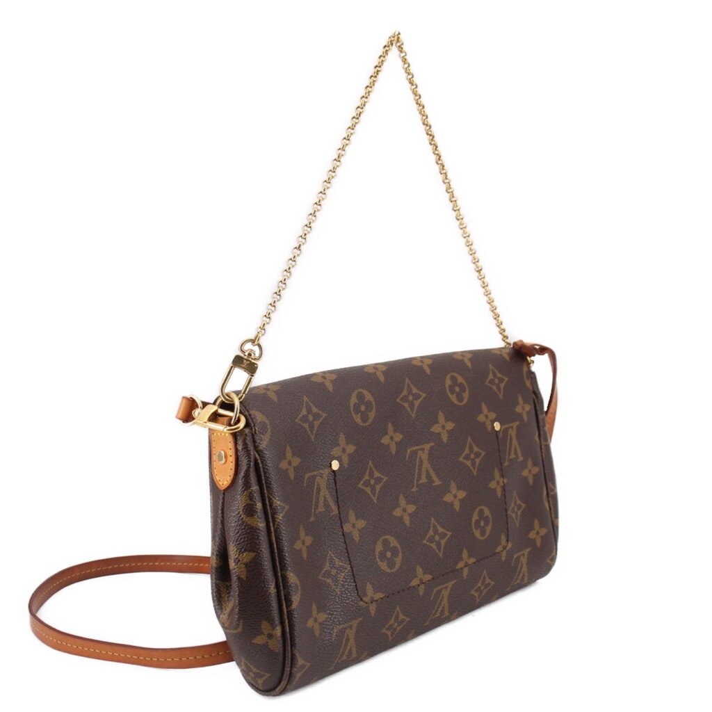 Louis Vuitton Favorite MM crossbody bag with monogram canvas, front flap and strap