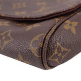 Louis Vuitton Favorite MM bag edge detail with monogram canvas and textured leather trim