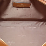 Beige fabric bag lining with Kate Spade New York logo