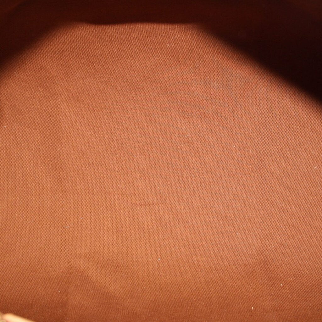 Bag interior lining in warm tan fabric