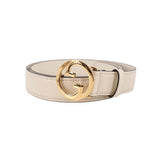 GUCCI INTERLOCKING G BELTS CREAM M | 95 | 38