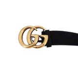 GUCCI MARMONT CHARM BELTS BLACK M | 95 | 38