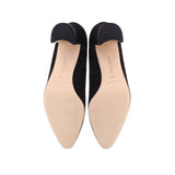 MANOLO BLAHNIK TUCCIOTO ALMOND TOE HEELS BLACK 40 EU | 9 US