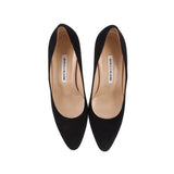 MANOLO BLAHNIK TUCCIOTO ALMOND TOE HEELS BLACK 40 EU | 9 US