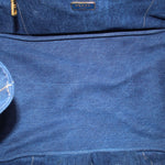 Prada Canapa denim tote bag interior lining with small Prada label