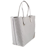 GUCCI Britt GG silver tote bag with double top handles and side GG motif