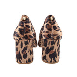 JACK ROGERS LENORA LEOPARD HEELS TAN 11 US