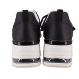 SKECHERS PLATFORM SNEAKERS BLACK/WHITE 9.5 US