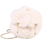KATE SPADE BLAZE A TRAIL FURRY OWL SHOULDER BAGS WHITE