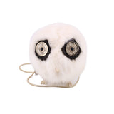 KATE SPADE BLAZE A TRAIL FURRY OWL SHOULDER BAGS WHITE