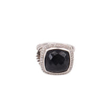 DAVID YURMAN ALBION STERLING SILVER, ONYX, DIAMOND RINGS
