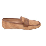 GIANVITO ROSSI WOVEN LOAFERS TAN 8 US
