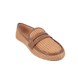 GIANVITO ROSSI WOVEN LOAFERS TAN 8 US