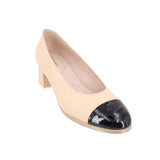 CHANEL CAP TOE HEELS NUDE 39 EU | 8 US