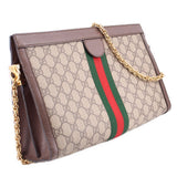 GUCCI OPHIDIA MEDIUM SHOULDER BAGS TAN