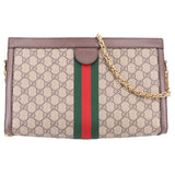 GUCCI OPHIDIA MEDIUM SHOULDER BAGS TAN