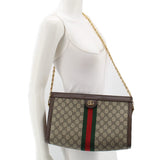 GUCCI OPHIDIA MEDIUM SHOULDER BAGS TAN