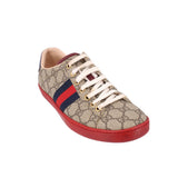 GUCCI WOMEN'S ACE GG SUPREME SNEAKERS BROWN 37.5 EU | 8 US