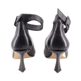 GIANNI BINI LEATHER HEELS BLACK 9 US