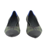 ROTHYS KNIT FLATS GREEN PLAID 8 US