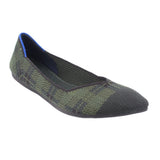 ROTHYS KNIT FLATS GREEN PLAID 8 US