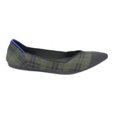 ROTHYS KNIT FLATS GREEN PLAID 8 US