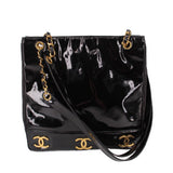 CHANEL PATENT TIMELESS TOTES BLACK