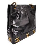 CHANEL PATENT TIMELESS TOTES BLACK
